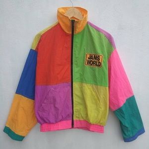 Vintage JAMS WORLD Multi-colored Windbreaker